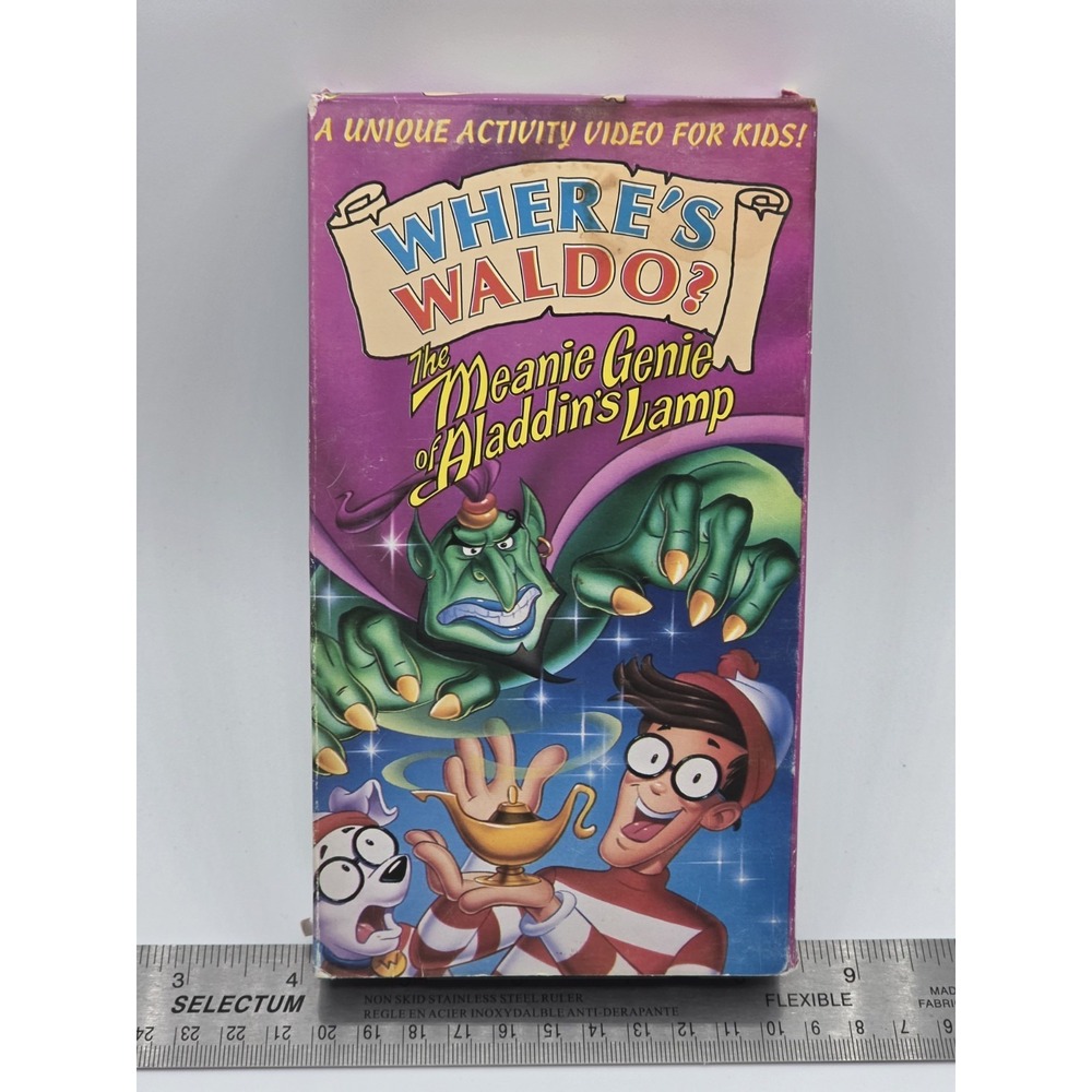 Goodtimes VHS Tape Movie Wheres Waldo The Meanie Genie Of Aladdins Lamp 1982